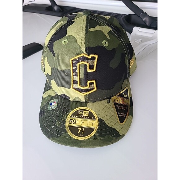 Cleveland Guardians New Era Camo Armed Forces Day On-Field 59FIFTY Hat 7 3/4 - Picture 1 of 7